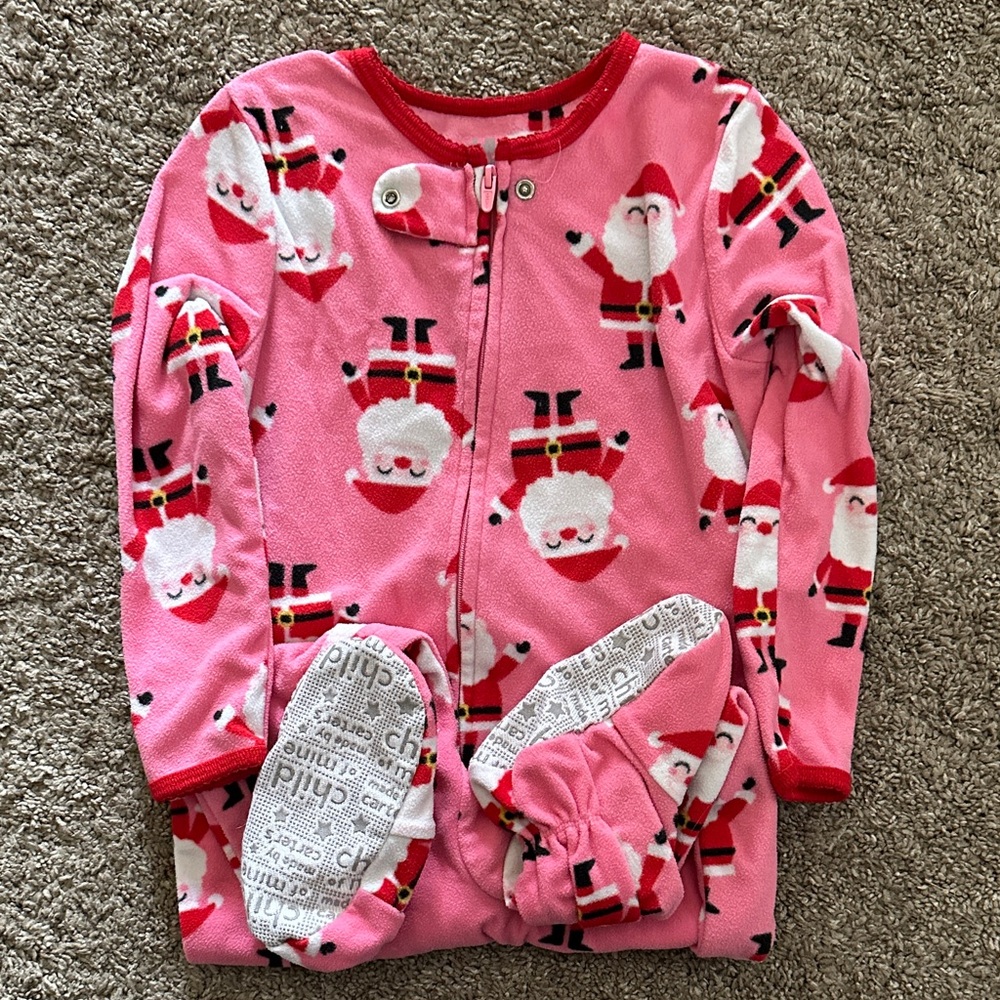Child of Mine Pink Santa Kids Pajamas